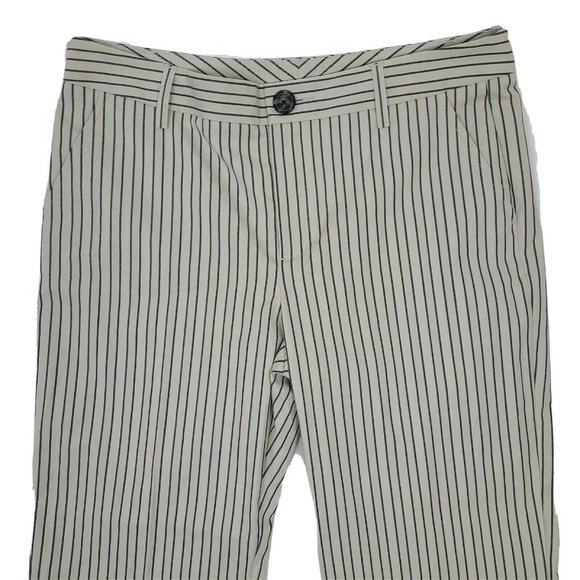 CABI Tick Tock Striped Crop Pants Size 10 - Picture 2 of 6